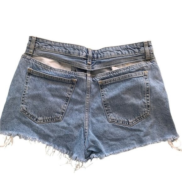 Forever 21 Cut Out Denim Shorts Size 28 - Picture 2 of 5